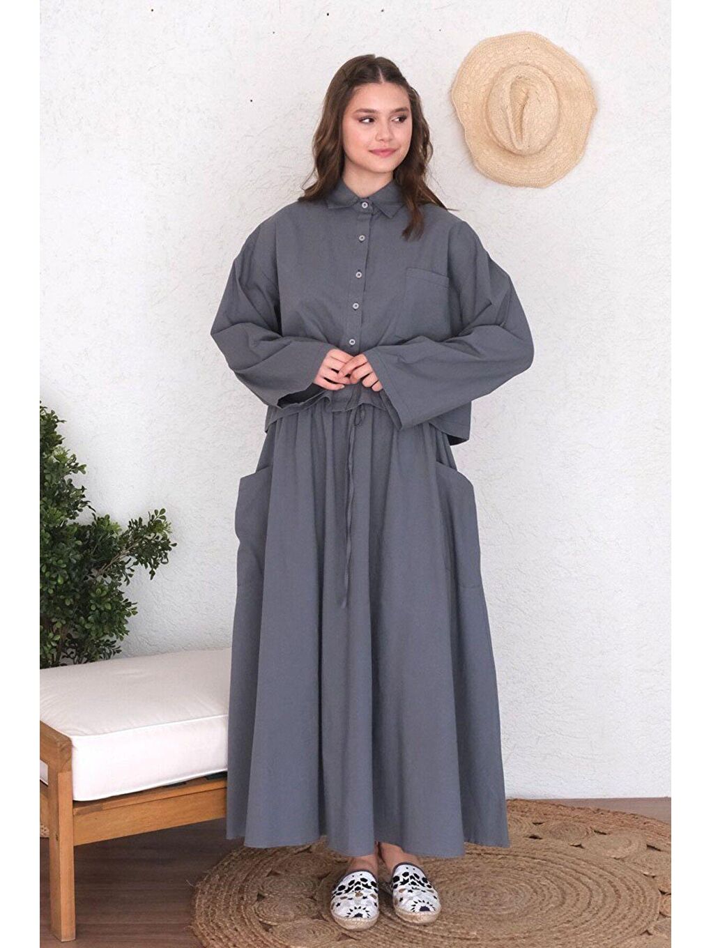 Antrasit Organik Keten Cepli Etek-1