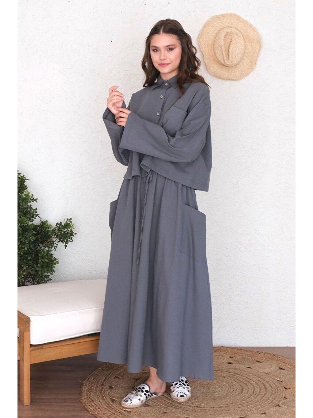 Antrasit Organik Keten Cepli Etek-2