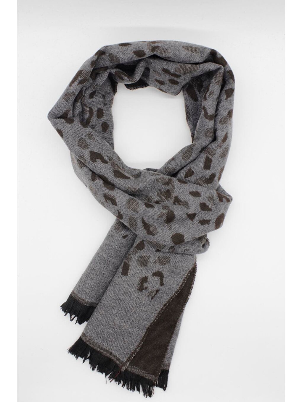 Gri Desenli Kaşkol 1067245102