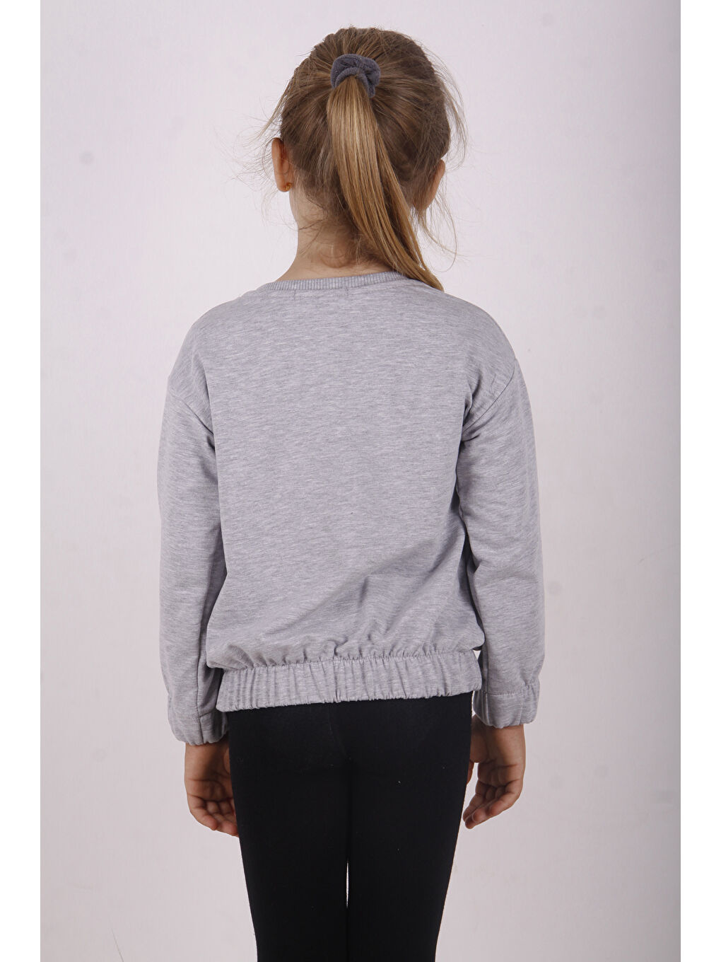 Gri Kız Çocuk You Wish Baskılı Sweatshirt-2