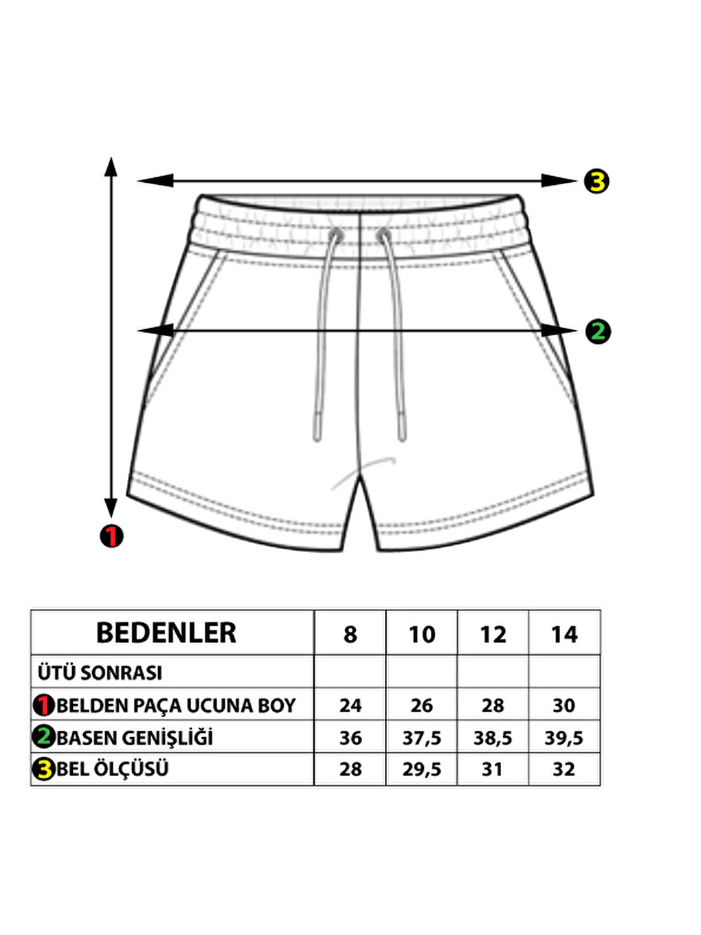 Siyah Kız Çocuk İki Yanı Cepli Baskılı Şort-1