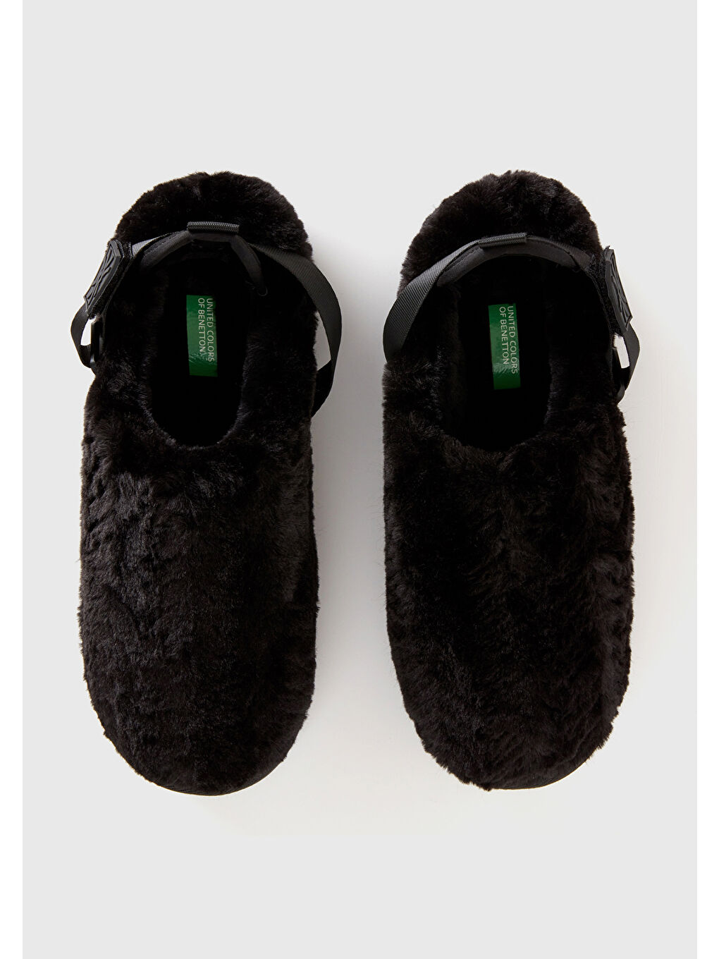 Siyah Kadın Kürklü Ev Terliği-3