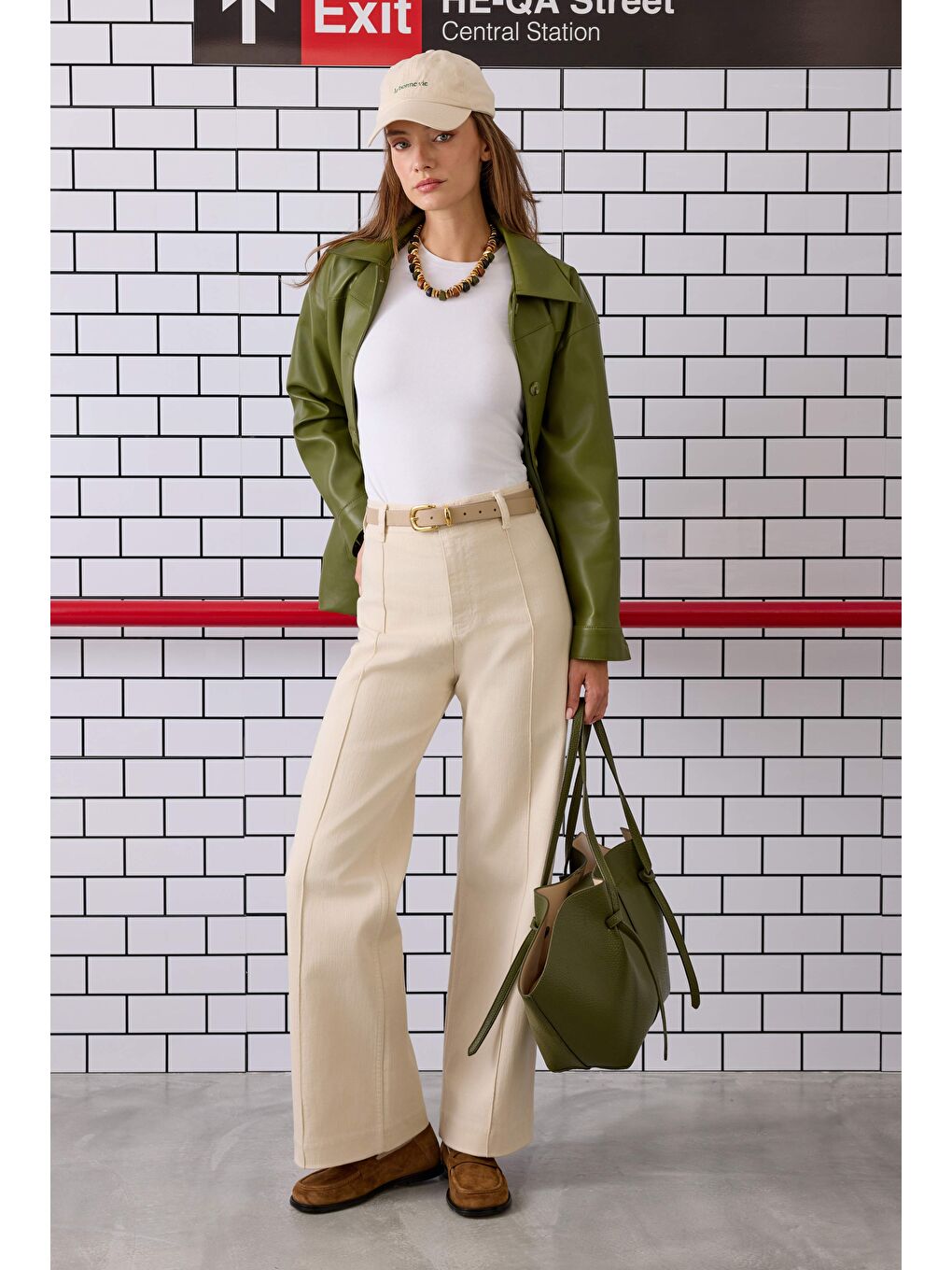 Gold Tokalı Kemer Bej-2