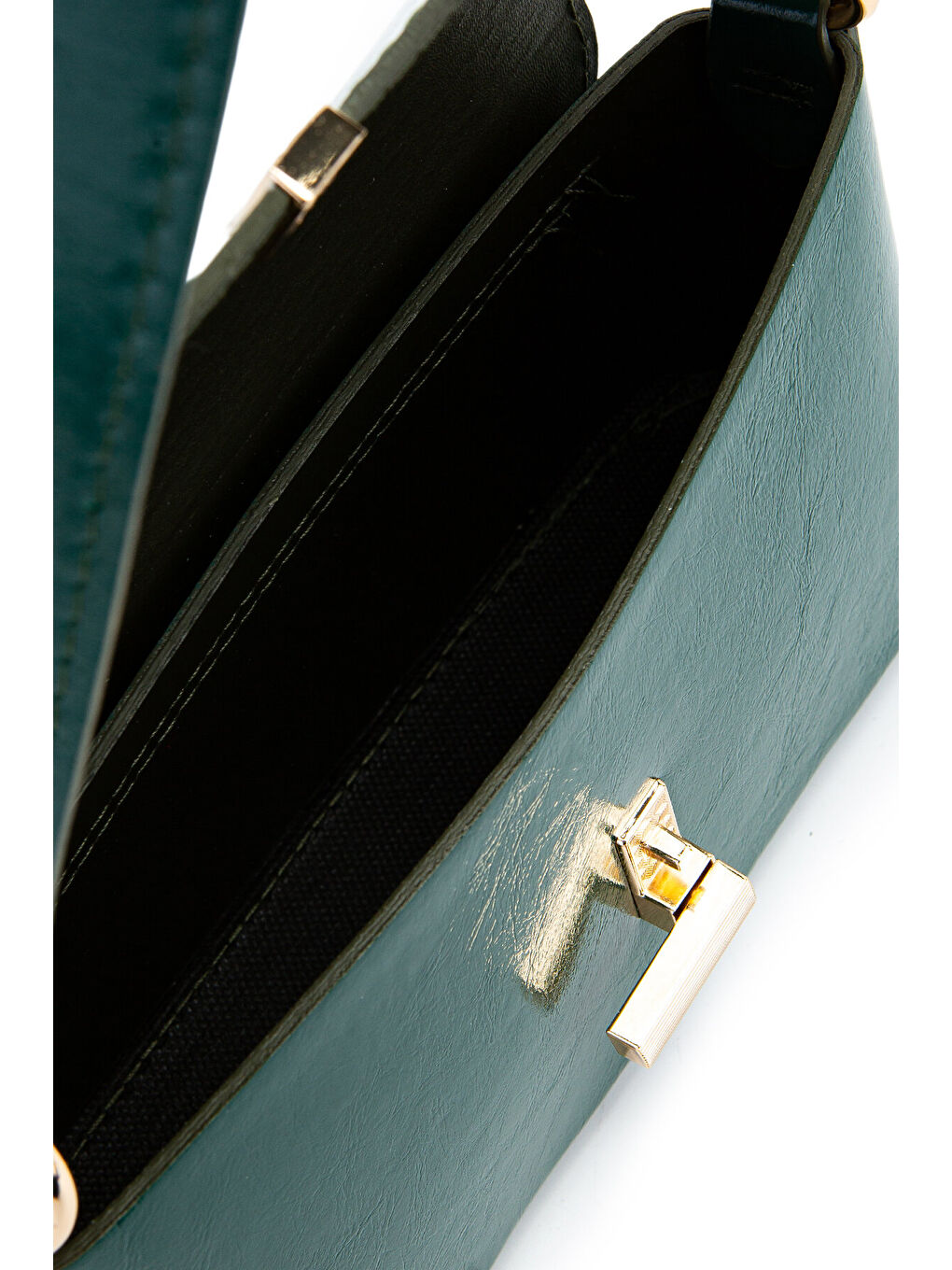 Kapaklı Baget Lara Kadın El Ve Omuz Çanta Yeşil-3