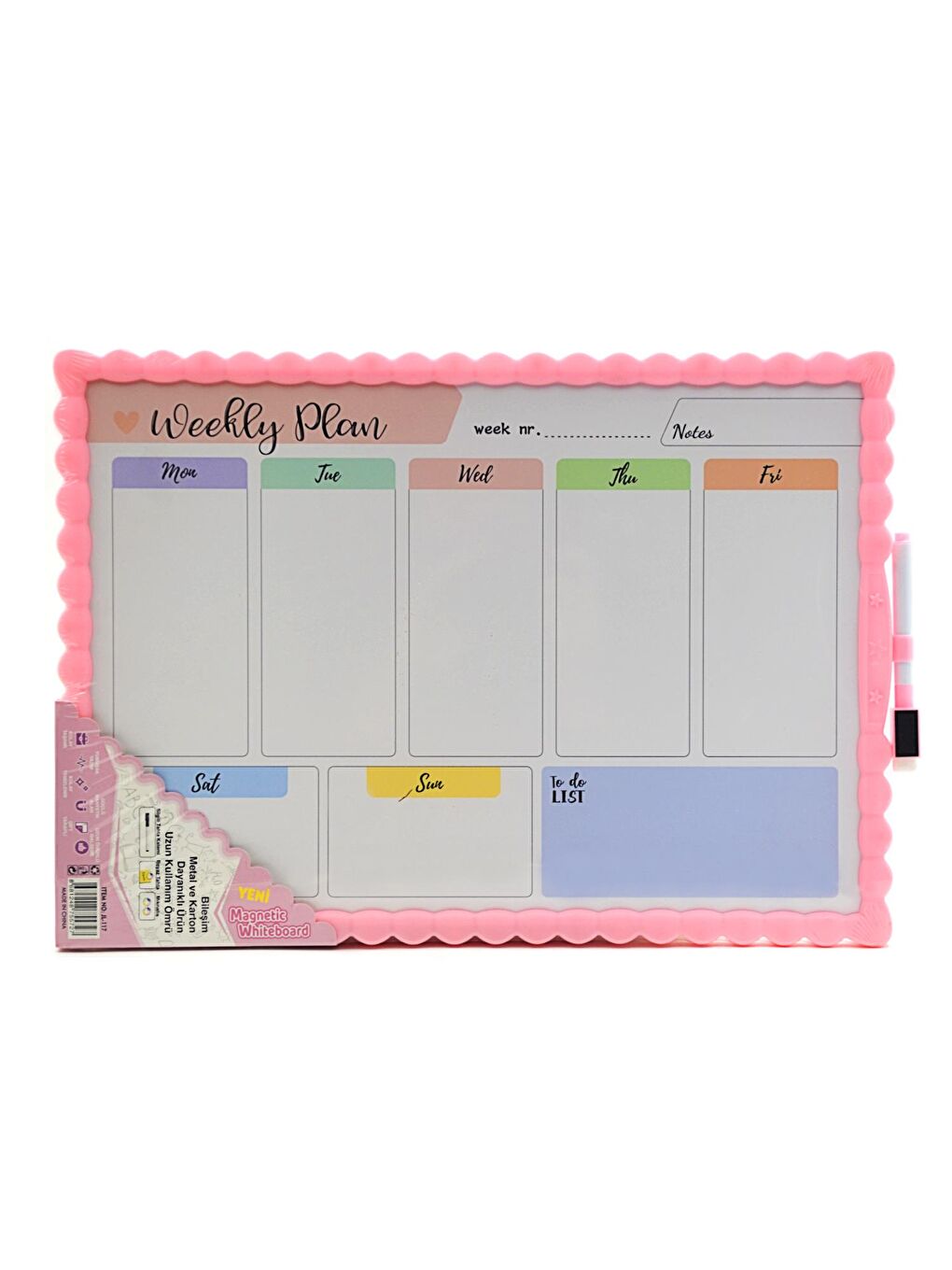 21.5x28  Çift Taraflı Manyetik Yazı Tahtası (JL-115)-1