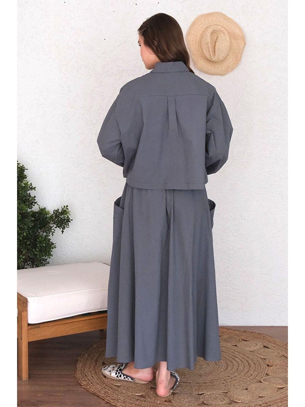 Antrasit Organik Keten Cepli Etek-7