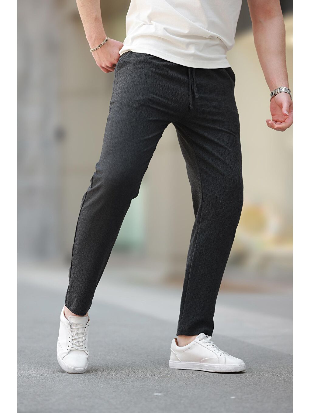 Antrasit Regular Fit Erkek Pantolon E6572-1