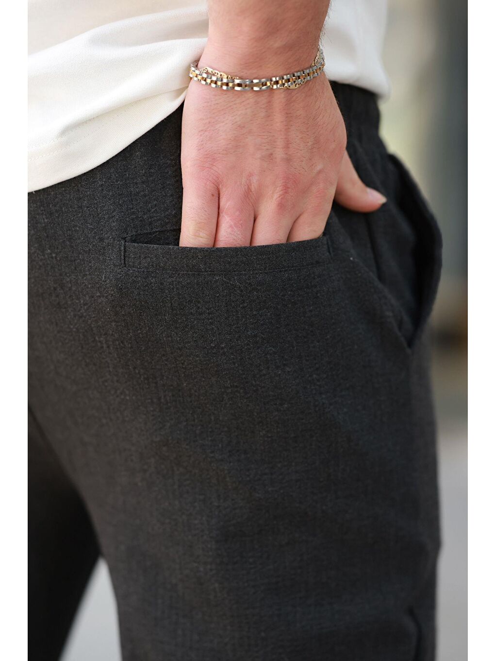 Antrasit Regular Fit Erkek Pantolon E6572-2