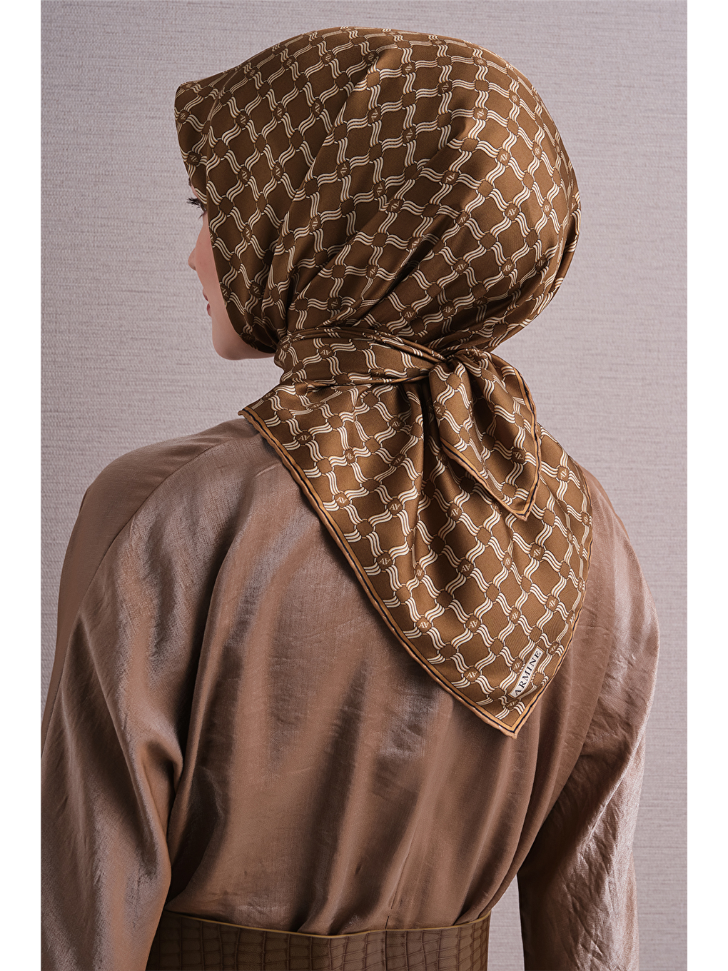 Sarı Saf İpek Twill Eşarp 9636d 31-3