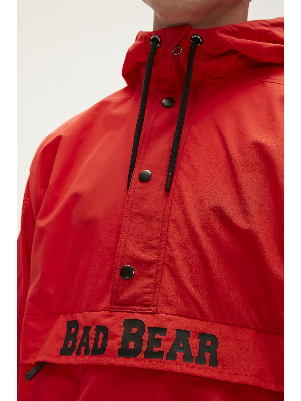 Bad Bear Kırmızı Hurricane Windbreaker Crimson Red Kırmızı Kanguru Cep Erkek Rüzgarlık - 1