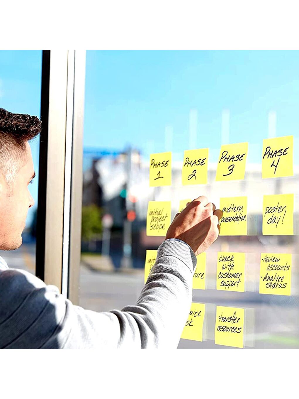 50x75 mm Neon R. Yapışkanlı Not Kağıdı 100 Yaprak Sarı (656N-SR)-8