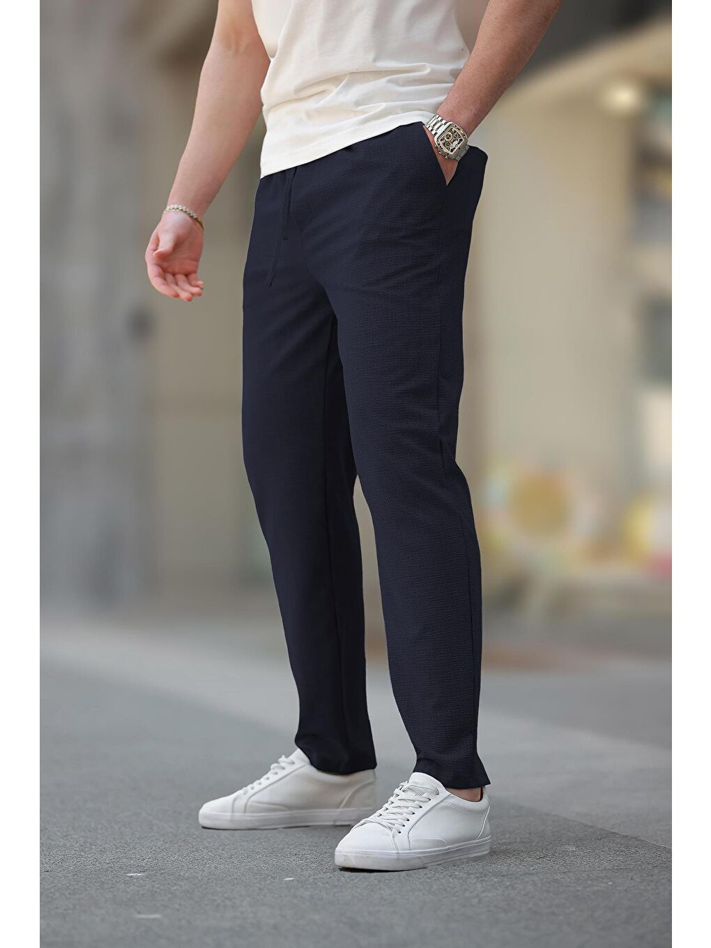 Lacivert Regular Fit Erkek Pantolon E6572-3