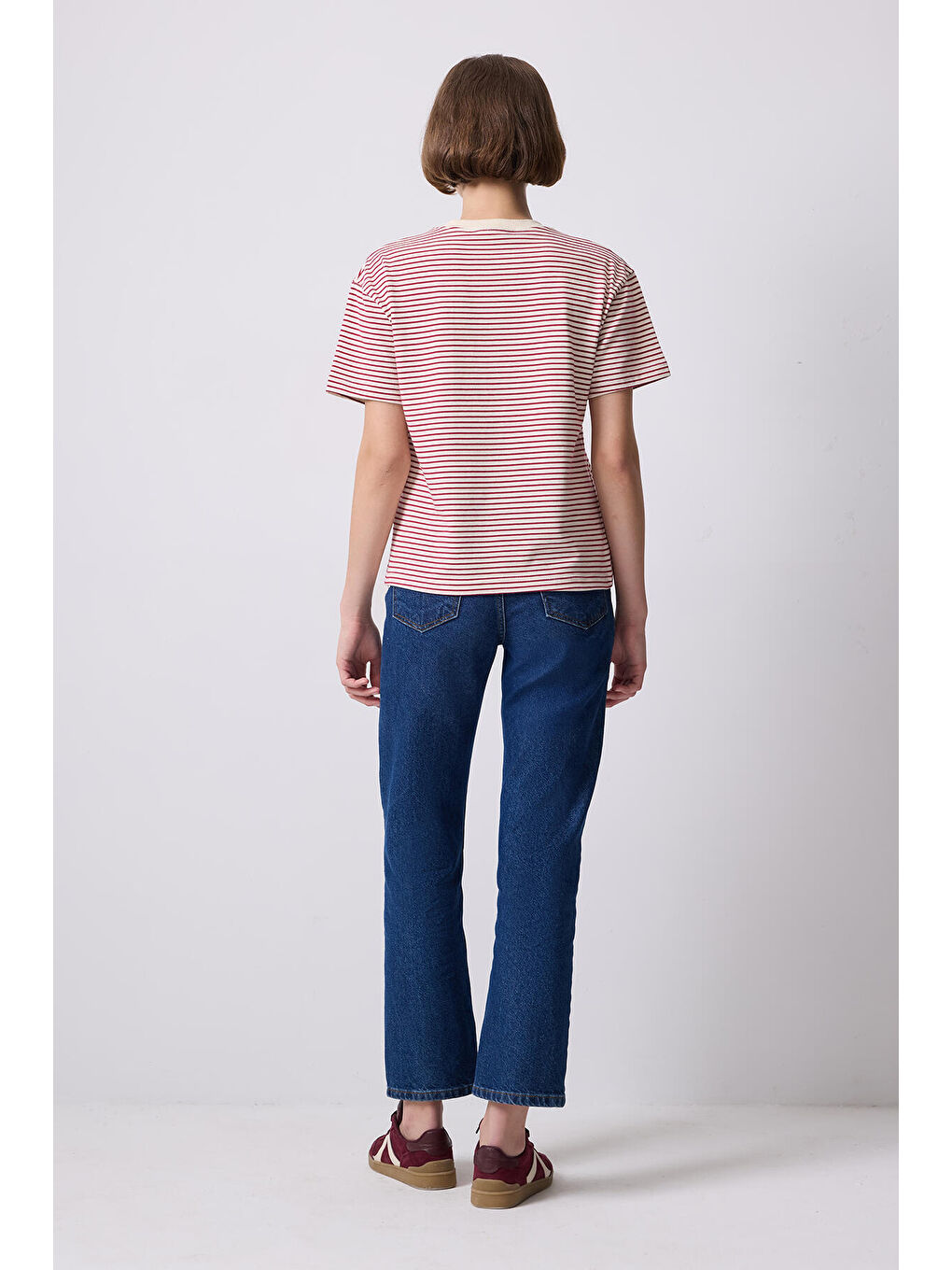 Touché Kirmizi Çizgili Basic T-Shirt - 3