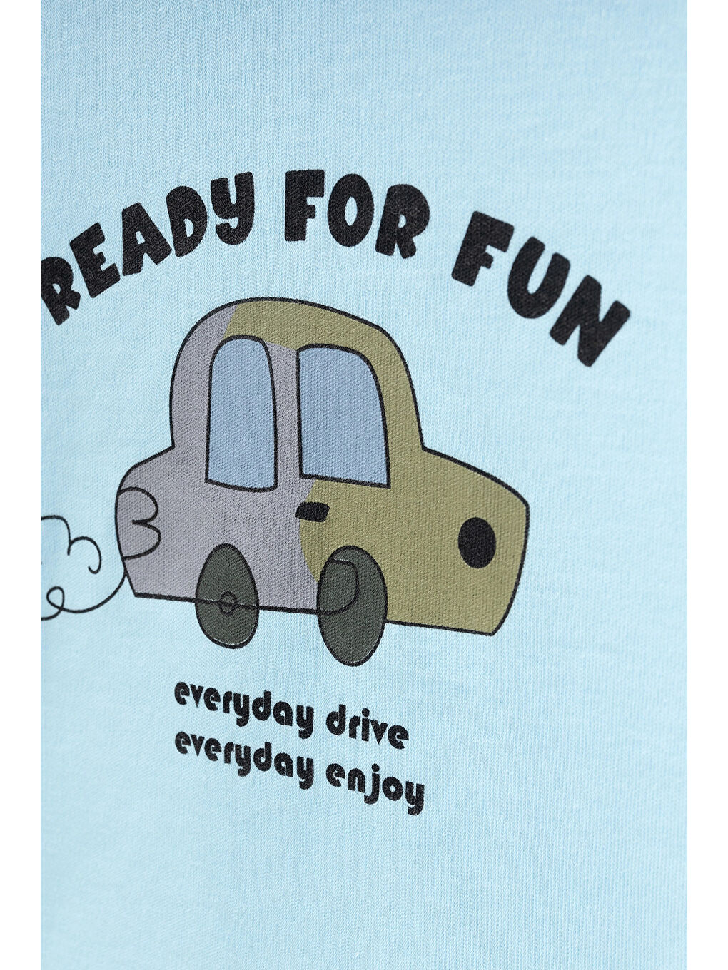 Turkuaz Ready Araba Baskılı Erkek Bebek Pijama Takımı 74172-1