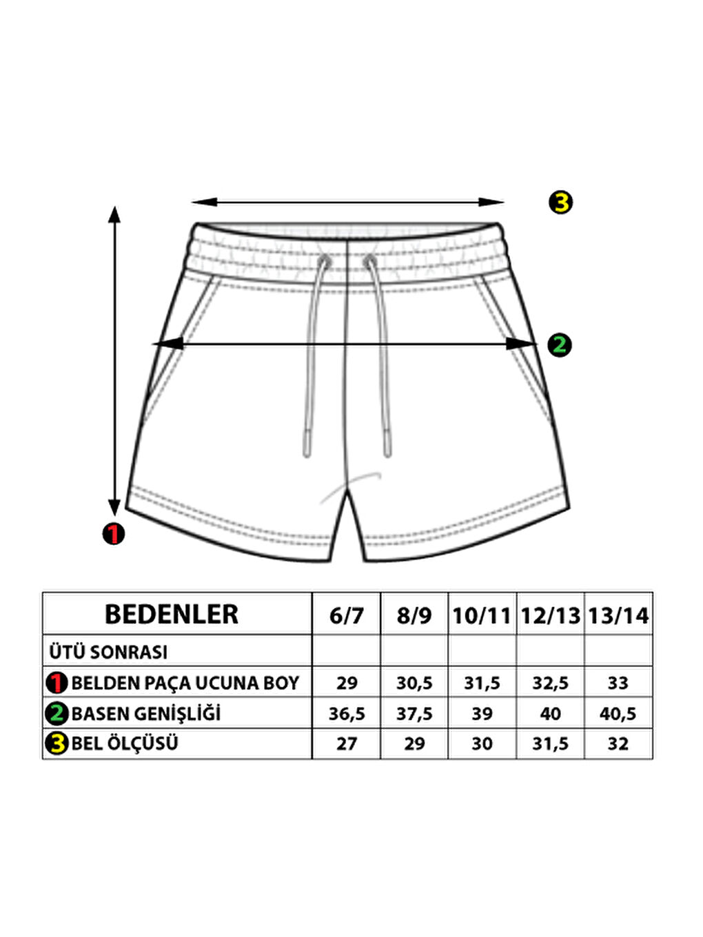 Siyah Kız Çocuk Beli Lastikli Kemer Detaylı İki Yanı Cepli Şort-2