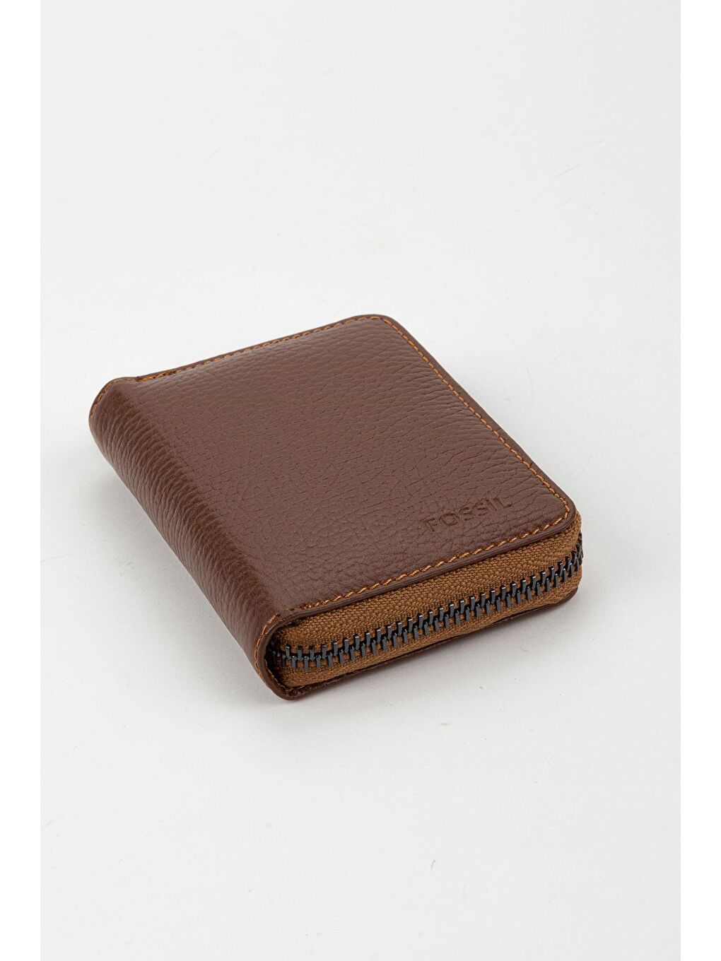 Kahverengi Kutulu Hakiki Deri Lacivert Fermuarlı El Portföyü Kartlık Cüzdan-4