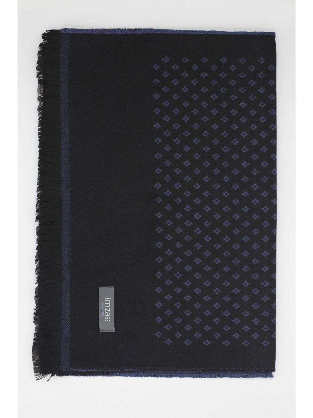 Koyu Lacivert Desenli Kaşkol 1067245104_200-1