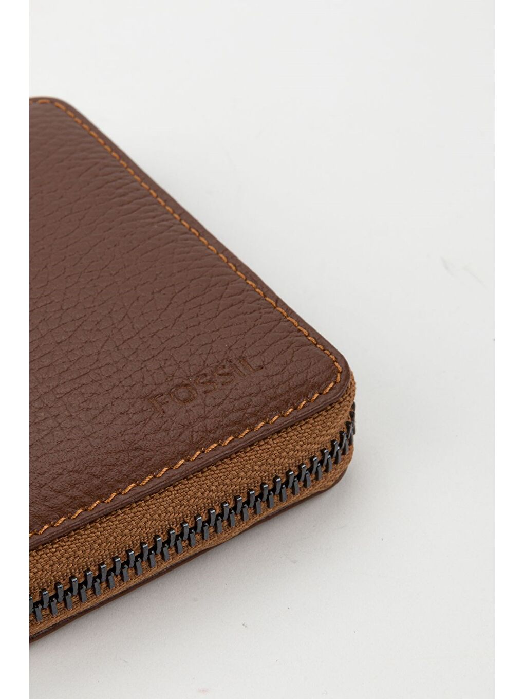 Kahverengi Kutulu Hakiki Deri Lacivert Fermuarlı El Portföyü Kartlık Cüzdan-5
