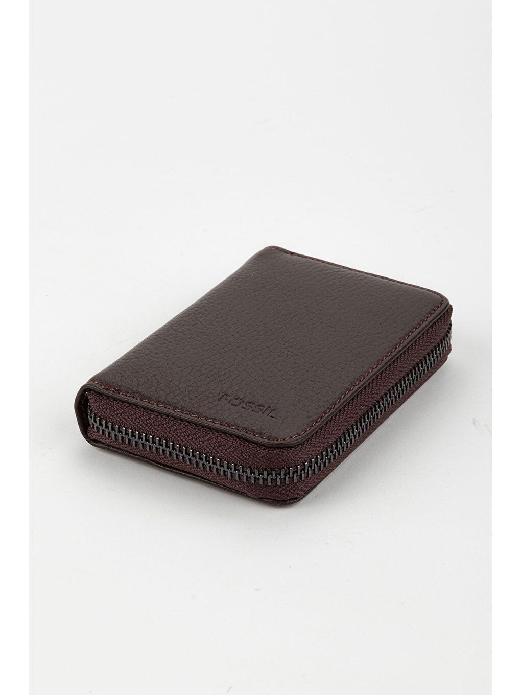 Kahverengi Kutulu Hakiki Deri Lacivert Fermuarlı El Portföyü Kartlık Cüzdan-4