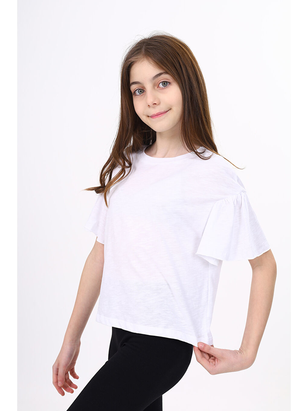 Beyaz Kız Çocuk Tişört-1