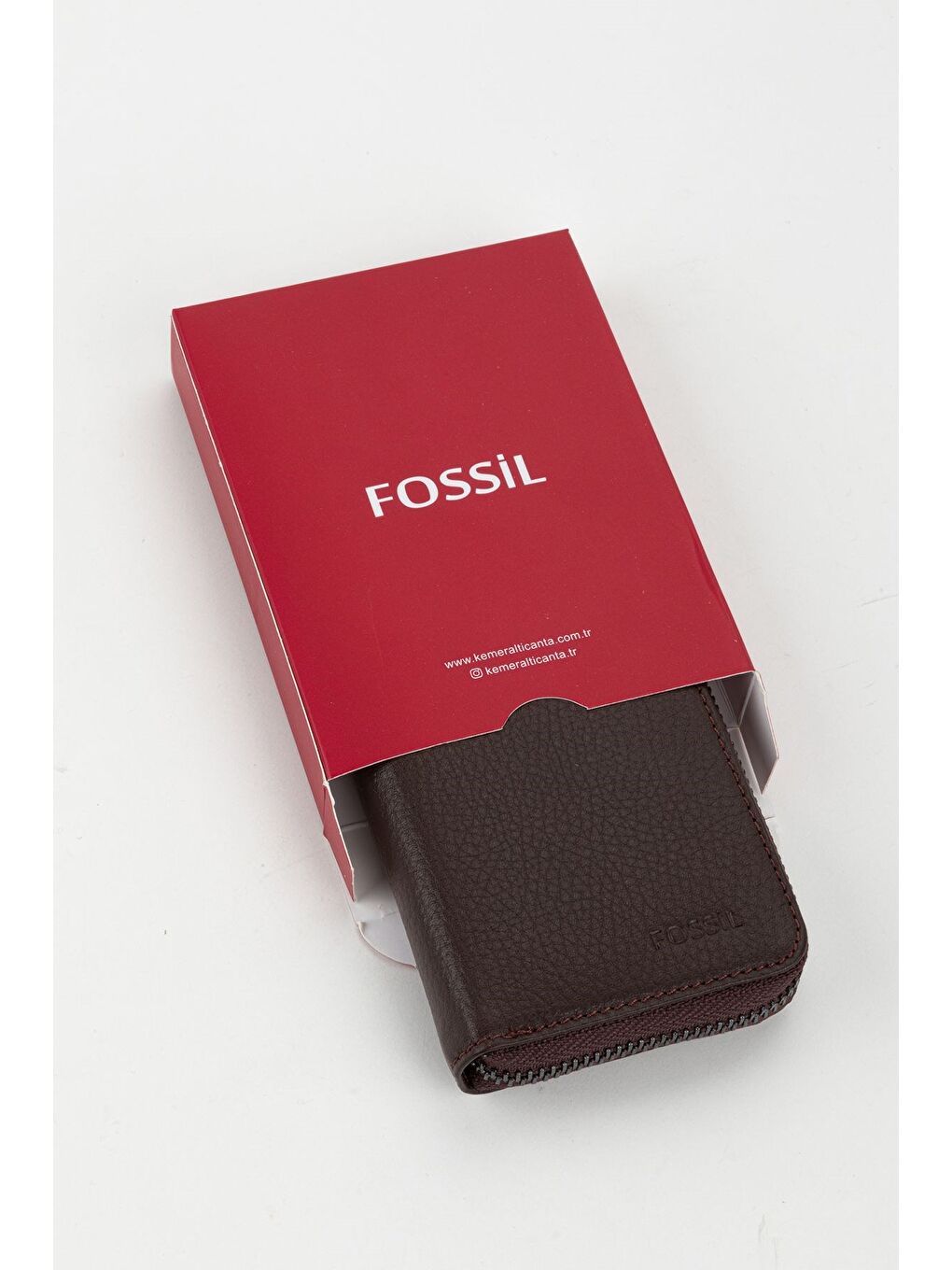 Kahverengi Kutulu Hakiki Deri Lacivert Fermuarlı El Portföyü Kartlık Cüzdan-7