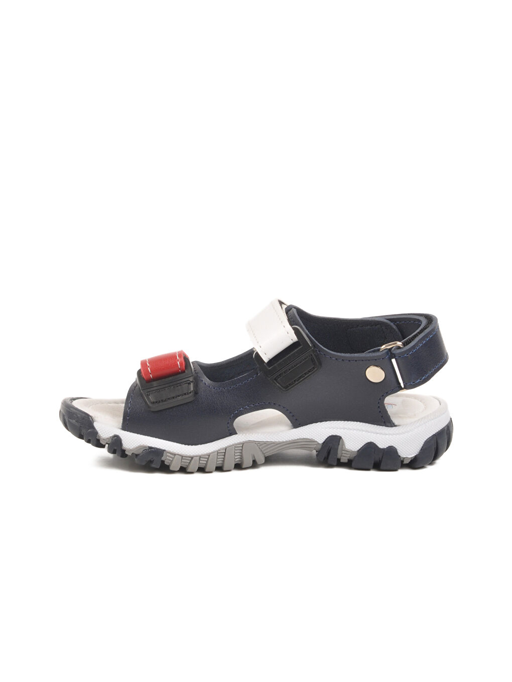 Lacivert Kırmızı Cırtlı Erkek Çocuk Spor Sandalet 173110 P-1