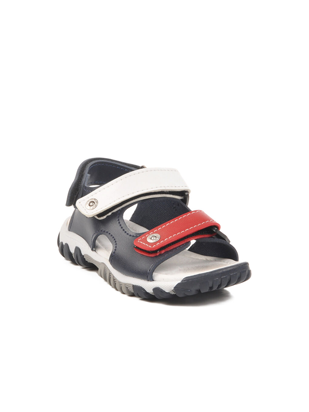 Lacivert Kırmızı Cırtlı Erkek Çocuk Spor Sandalet 173110 P-2