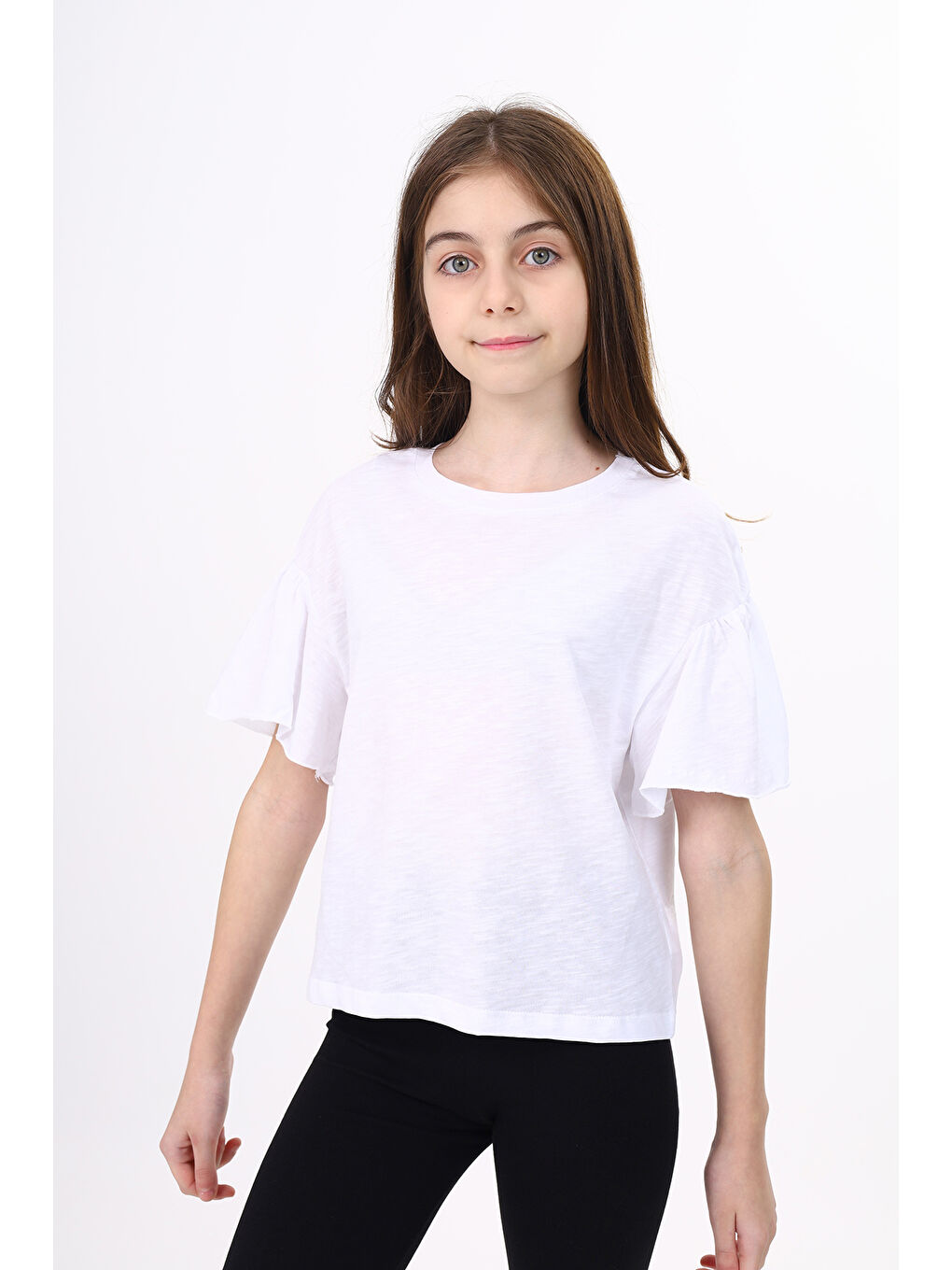 Beyaz Kız Çocuk Tişört-3