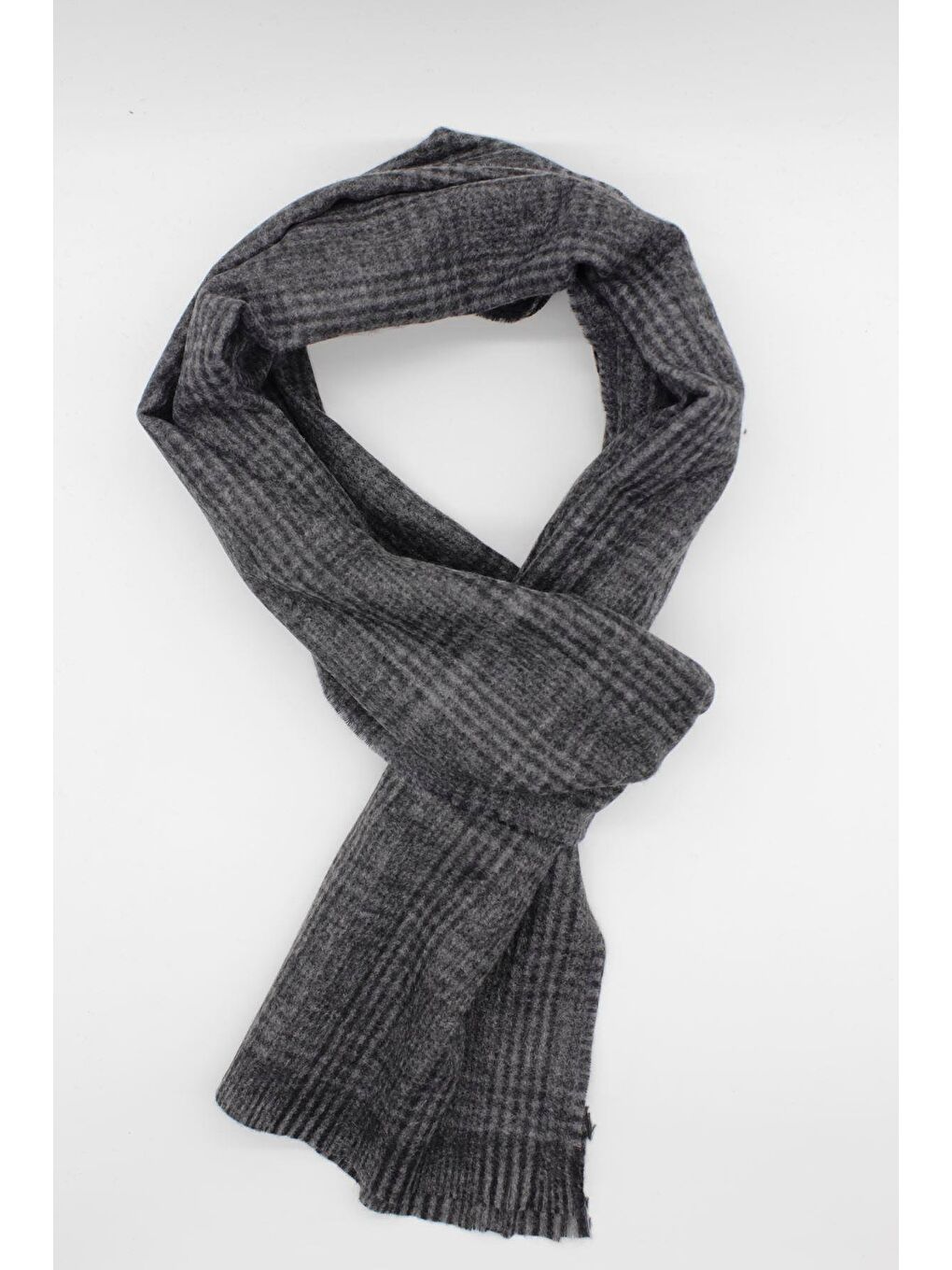 Koyu Antrasit Desenli Kaşkol 1067245107_070