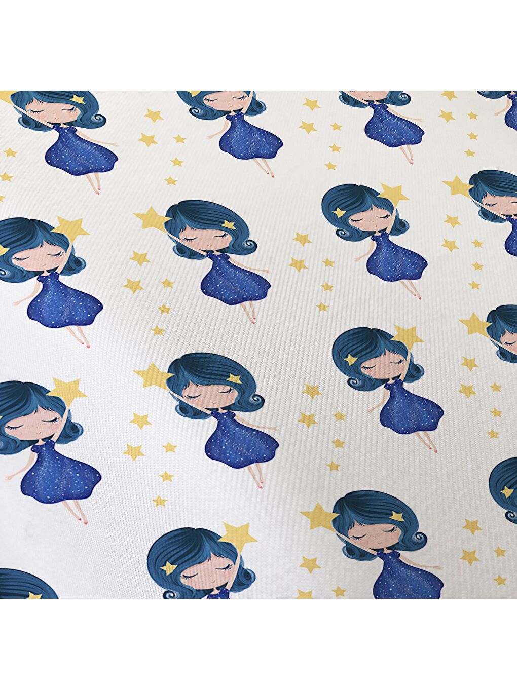 Karışık Çift Taraflı Kız Desenli Çarşafsız Takım Tek Kişilik Nevresim Takımı 160x220 Cm-2