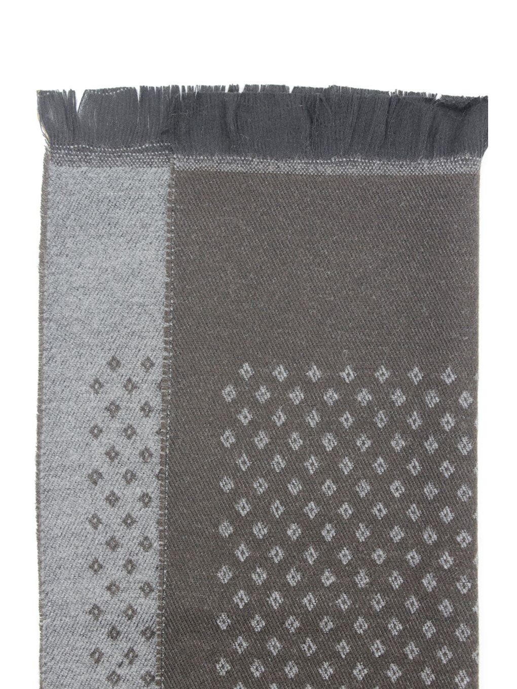 Koyu Kahverengi Desenli Kaşkol 1067245104_400-3