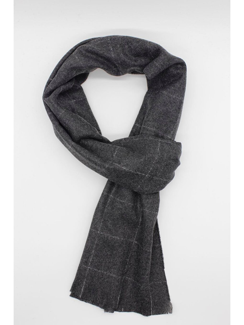 Koyu Antrasit Desenli Kaşkol 1067245106_070