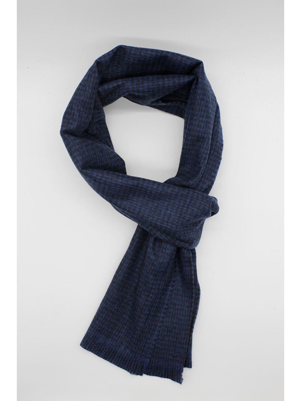 Koyu Lacivert Desenli Kaşkol 1067245107_200