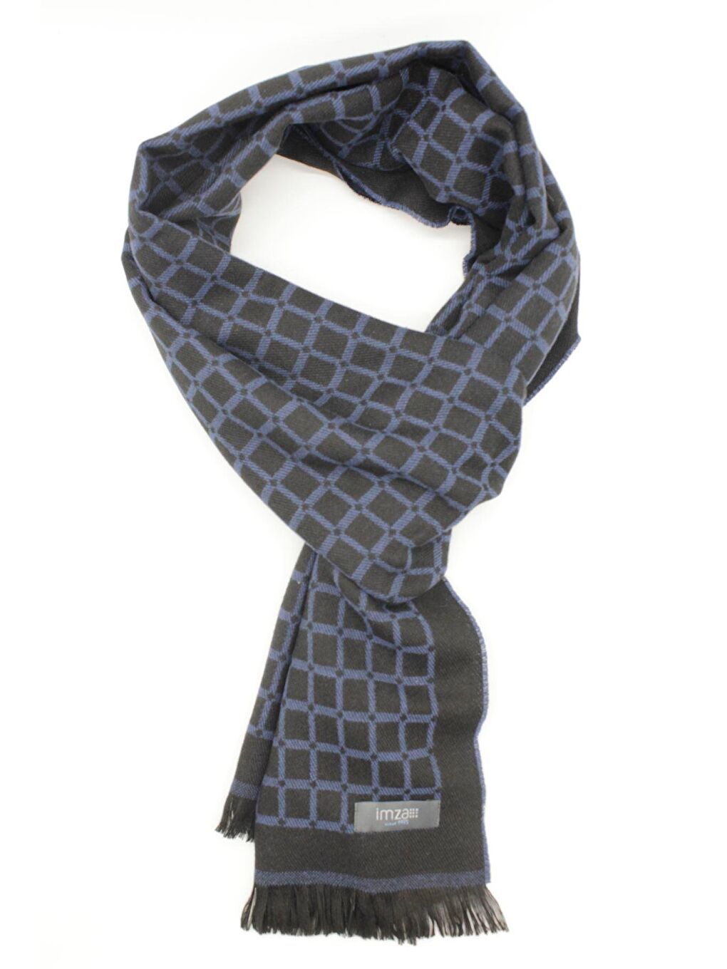 Koyu Lacivert Desenli Kaşkol 1067245103