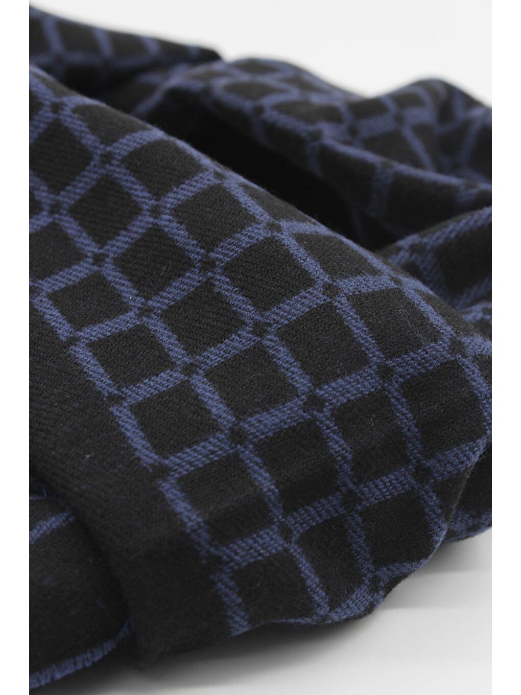 Koyu Lacivert Desenli Kaşkol 1067245103-1