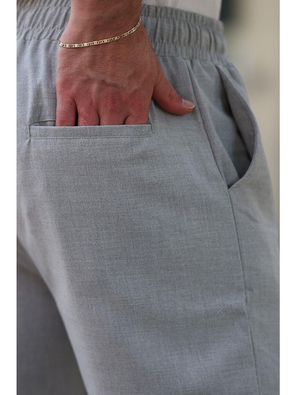 Gri Regular Fit Erkek Pantolon E6574-1