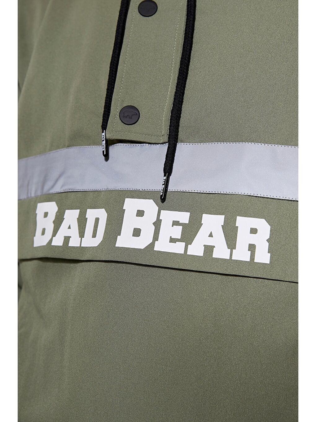 Bad Bear Gri-Yeşil Reflect Windbreaker Thyme Yeşil Kanguru Cep Erkek Rüzgarlık - 6