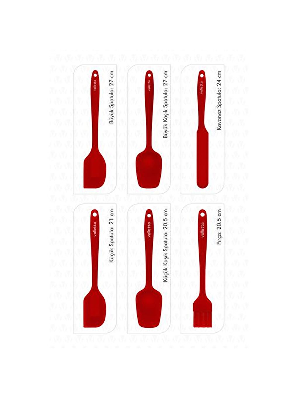 Drongo 6'lı Spatula Seti - Kırmızı-2