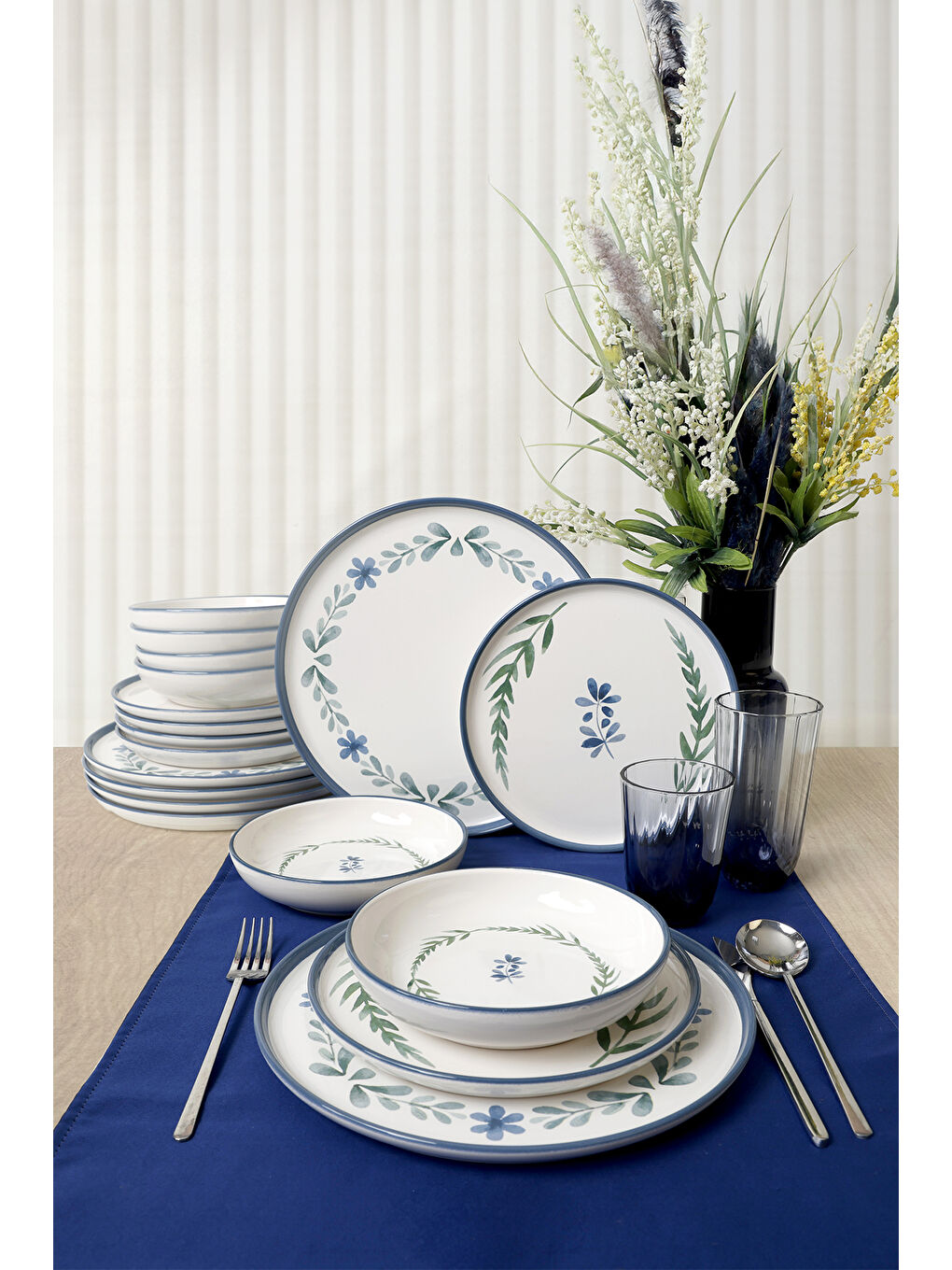 Karışık Daphne Yemek Takımı 18 Parça 6 kişilik-1