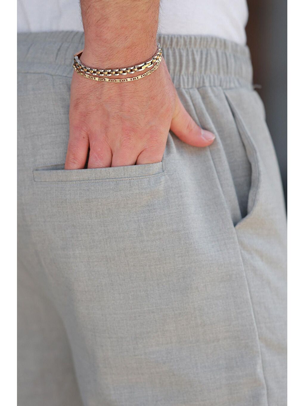 Gri Regular Fit Erkek Pantolon E6574-5