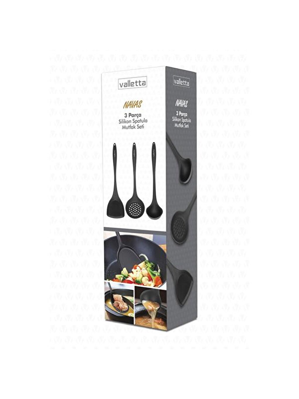 Navas 3'lü Servis Seti - Siyah-1