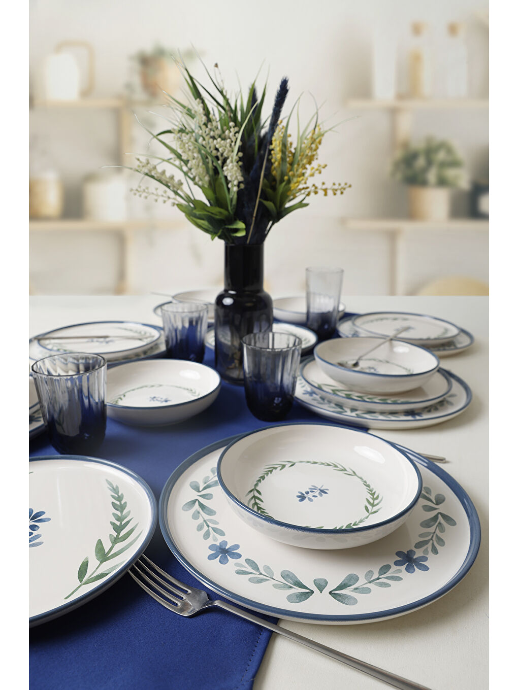 Karışık Daphne Yemek Takımı 18 Parça 6 kişilik-3