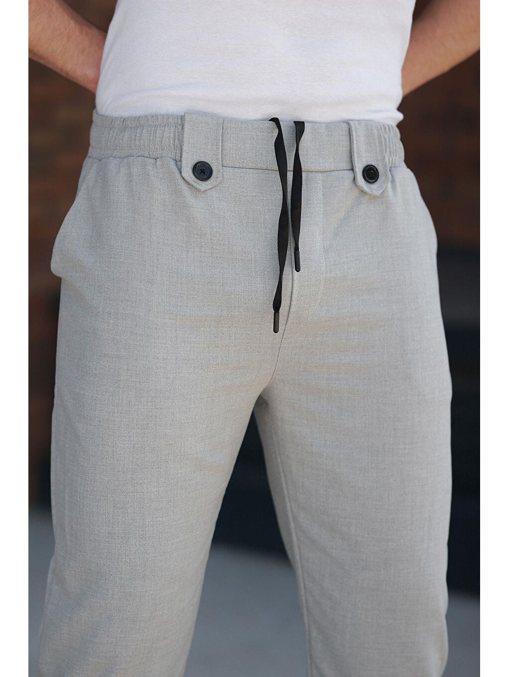 Gri Regular Fit Erkek Pantolon E6574-6