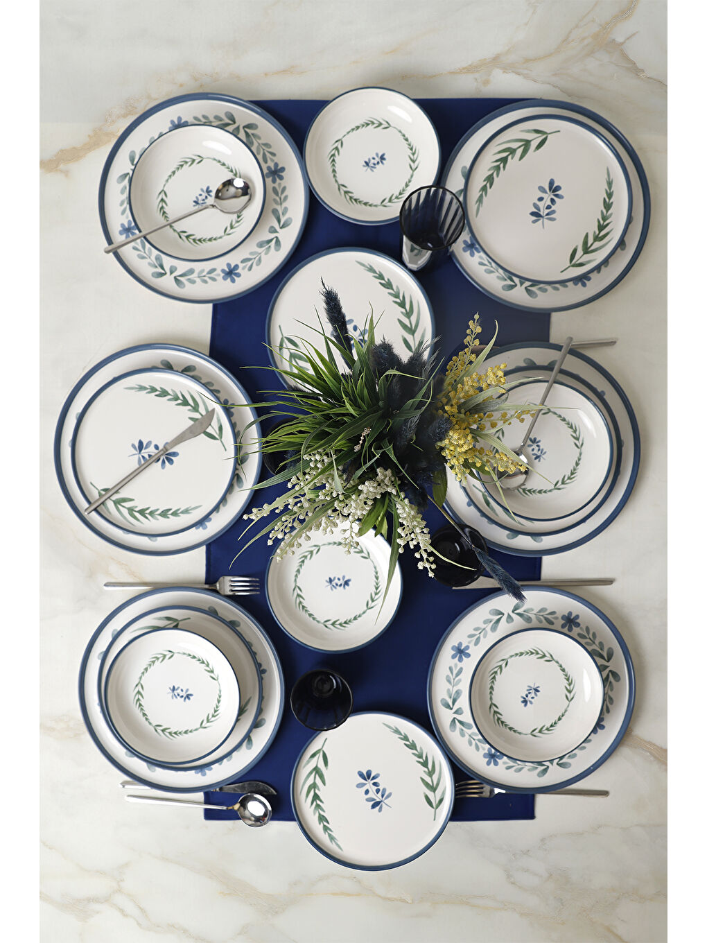 Karışık Daphne Yemek Takımı 18 Parça 6 kişilik-4