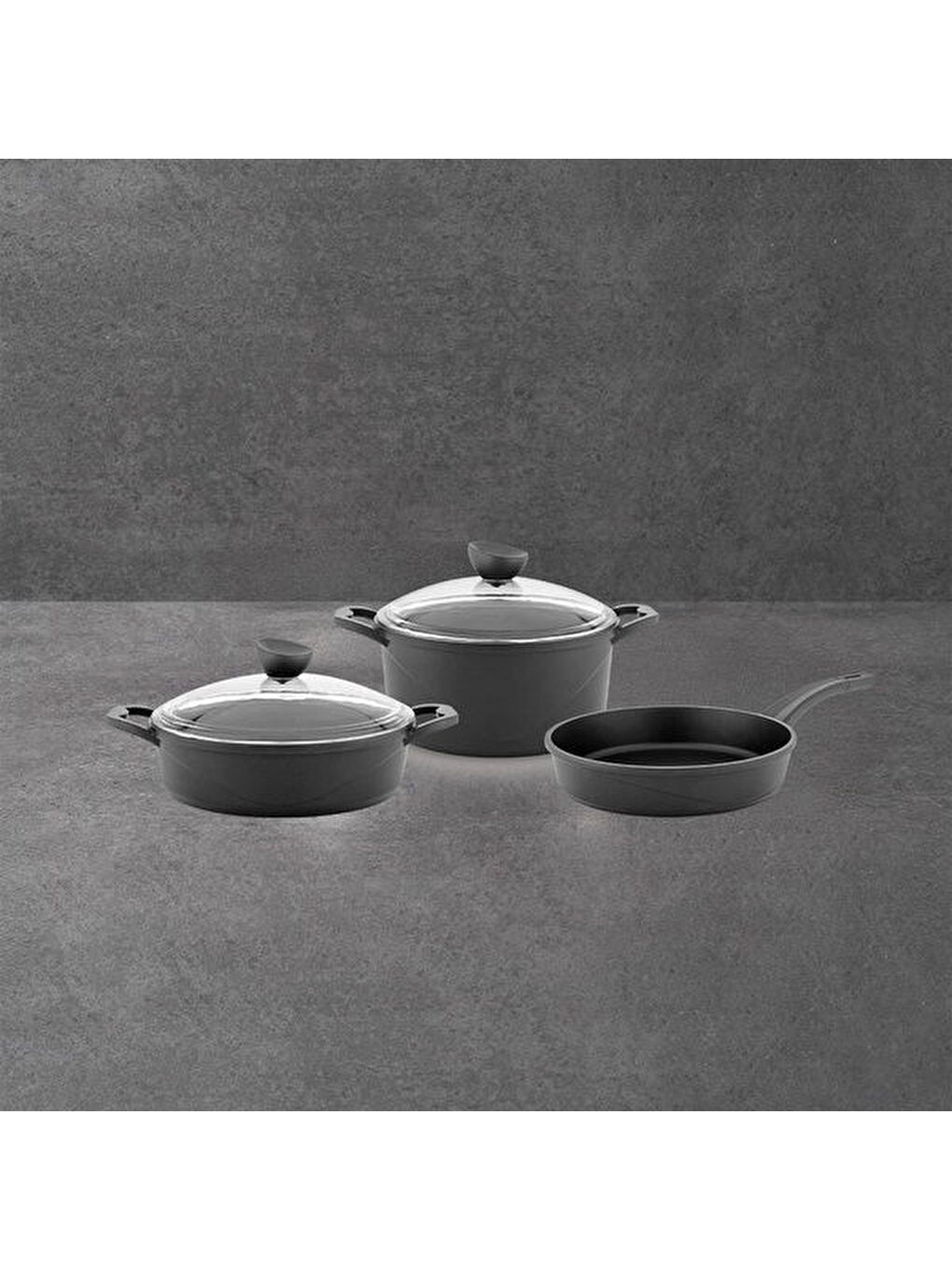 Milas 5 Parça Tencere Seti - Siyah-1
