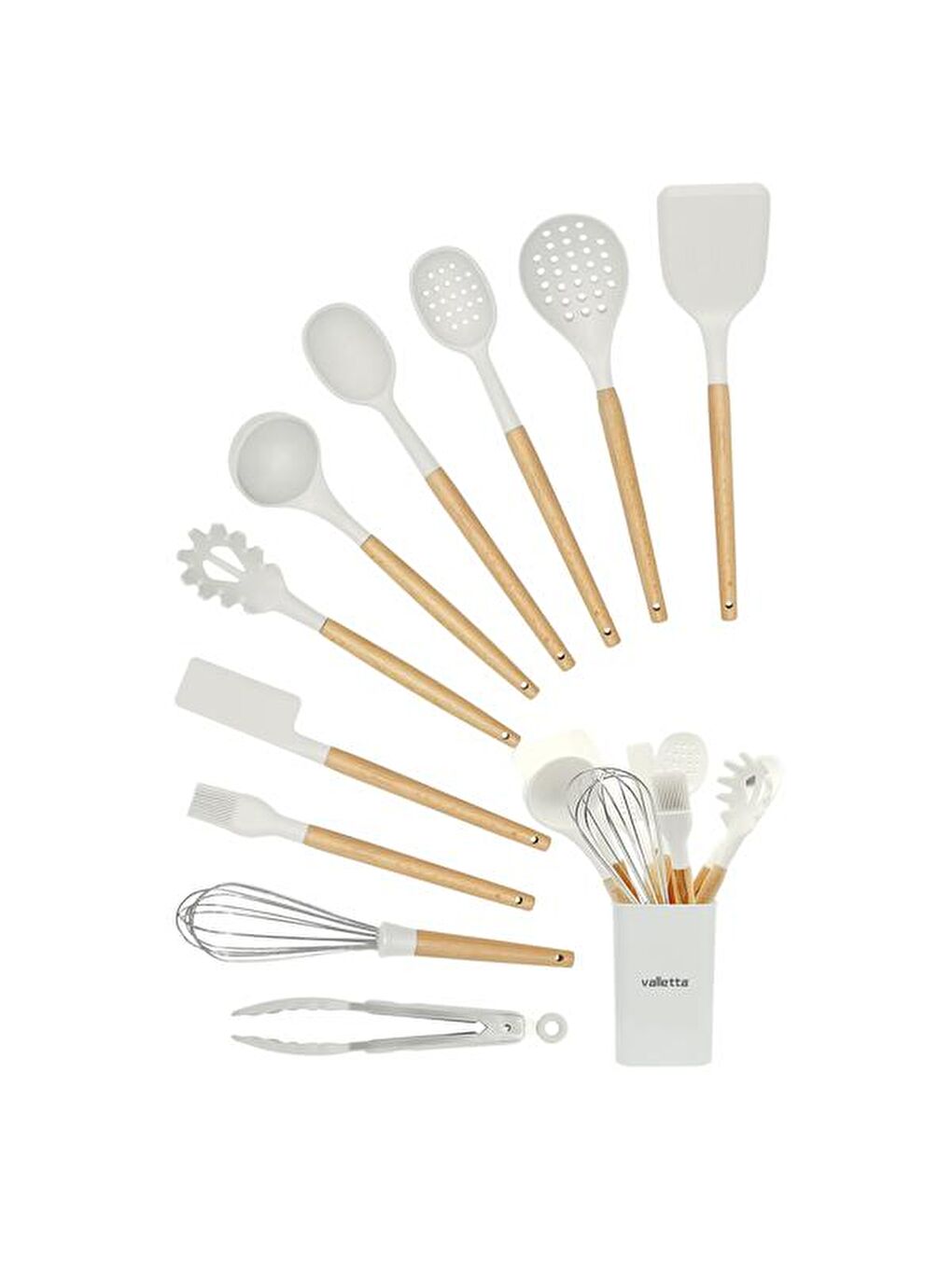 Matis Stantlı 11 Parça Servis Seti - Beyaz-1