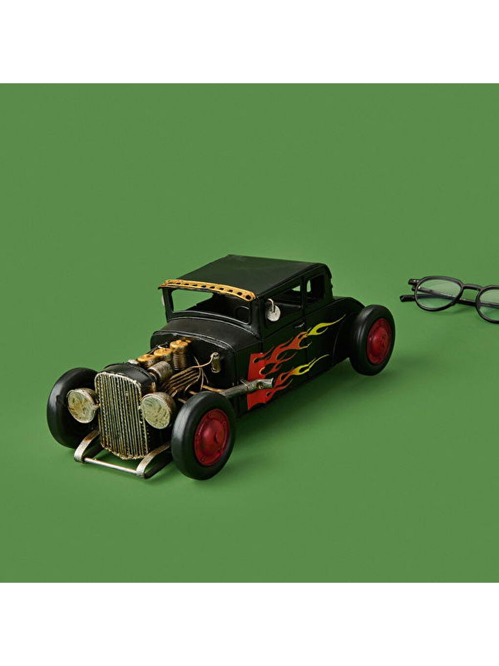 Dekoratif Metal Araba - Siyah - 31x14 cm-1