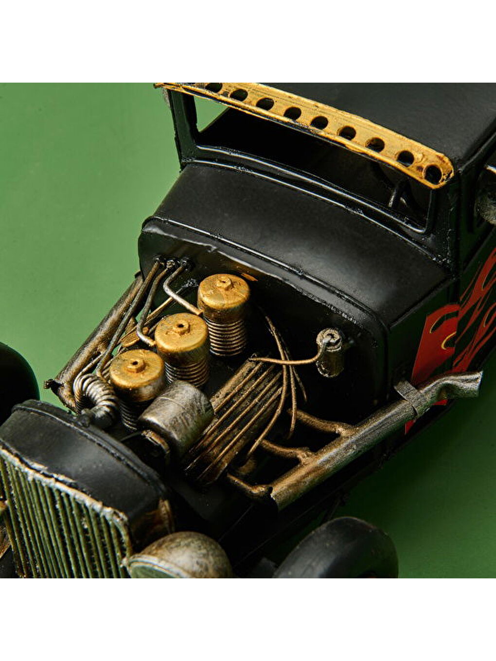 Dekoratif Metal Araba - Siyah - 31x14 cm-3