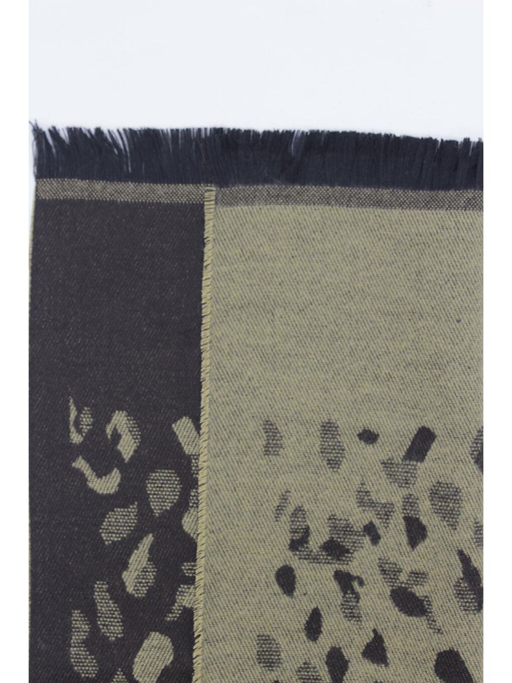 Sarı Hardal Desenli Kaşkol 1067245102-3