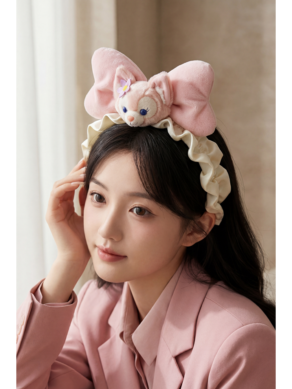 Fare Aksesuarlı Taç Pembe